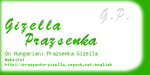 gizella prazsenka business card